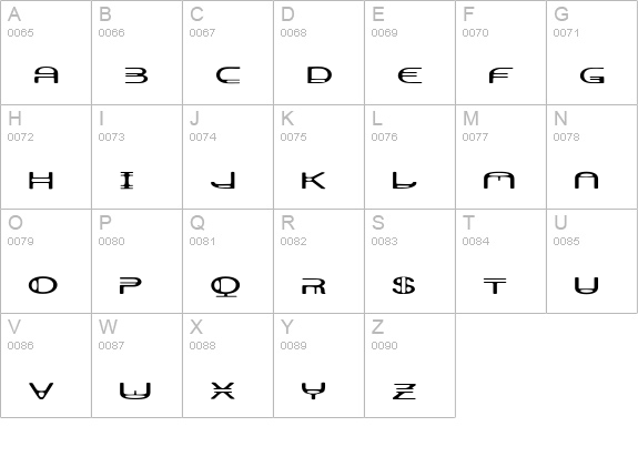 AeratorA uppercase A-Z preview