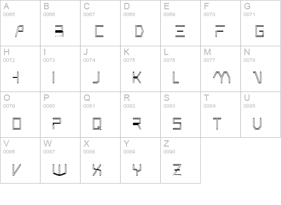 AeroflotOpen uppercase A-Z preview
