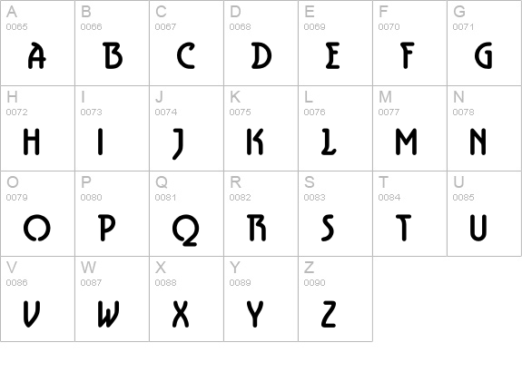 Aerolite Bold uppercase A-Z preview