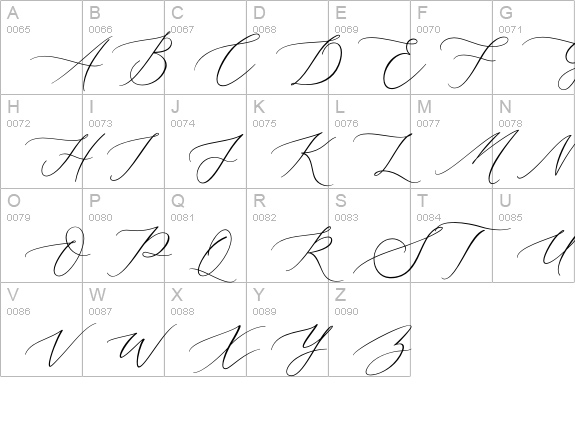Aerotis uppercase A-Z preview