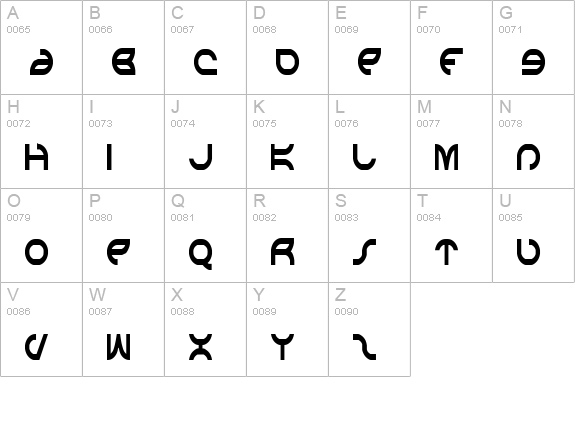 Aetherfox Condensed uppercase A-Z preview