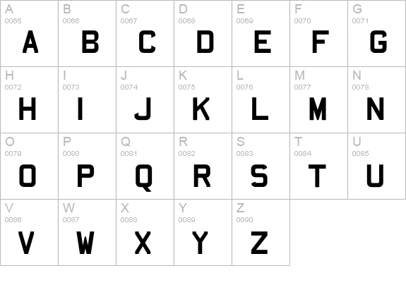 AFCarplates uppercase A-Z preview