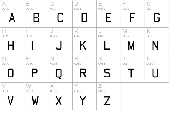 AFCarplates-Medium uppercase A-Z preview