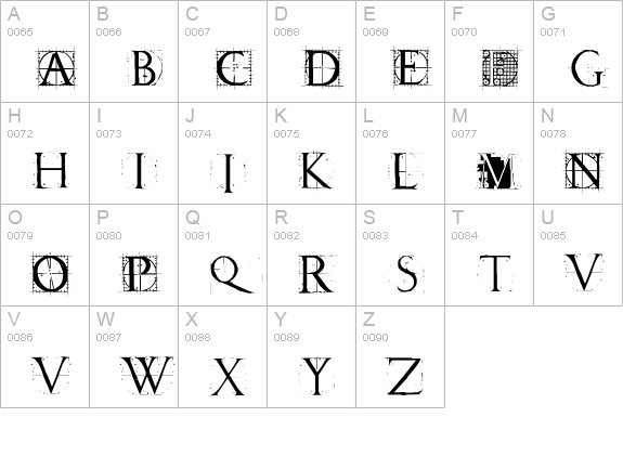 AFChampFleury uppercase A-Z preview