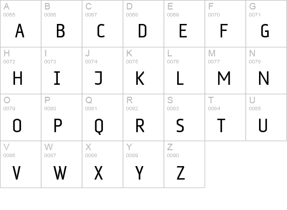 AFKlampenborg uppercase A-Z preview