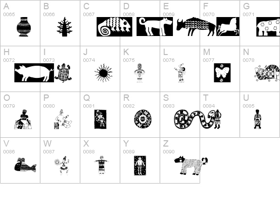 Africain uppercase A-Z preview