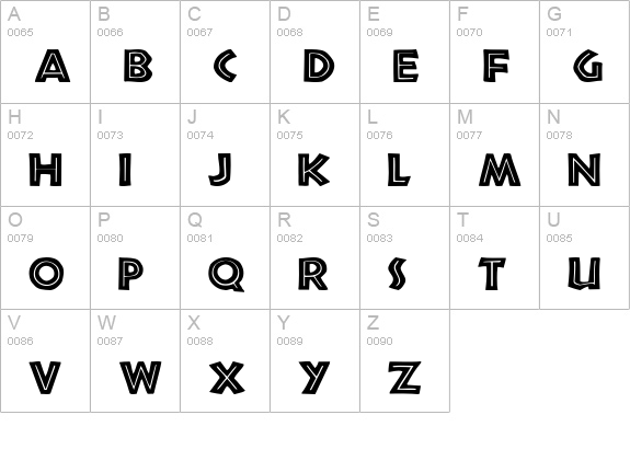 African uppercase A-Z preview