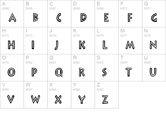 Afrika T Ubuntu uppercase A-Z preview