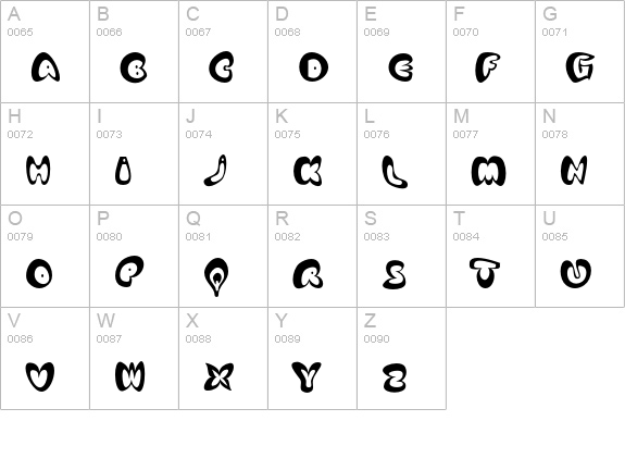 AfroditeKATEF-Funky uppercase A-Z preview
