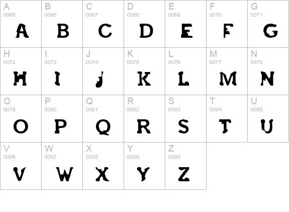 after 45' uppercase A-Z preview