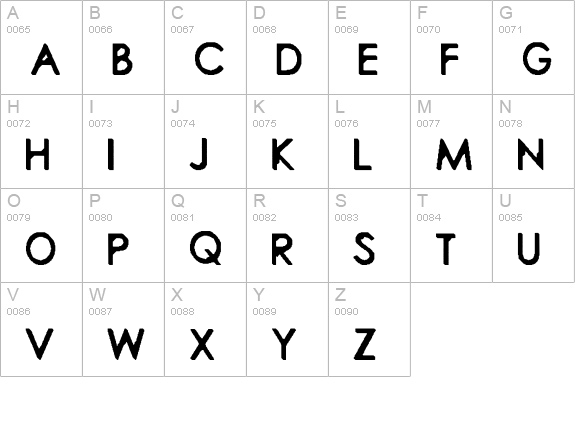 After Hours uppercase A-Z preview