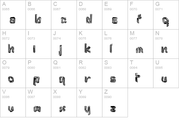 Aftermath uppercase A-Z preview