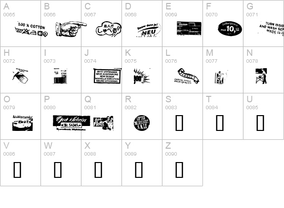 AfterMidnightSaleJunk uppercase A-Z preview