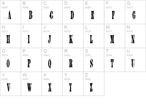AfterMidnightSalePreshrunk uppercase A-Z preview