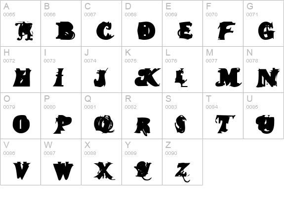 Again and Again uppercase A-Z preview