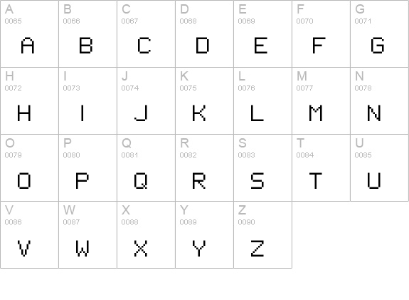 Agamefont uppercase A-Z preview