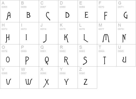 Agatha Regular uppercase A-Z preview