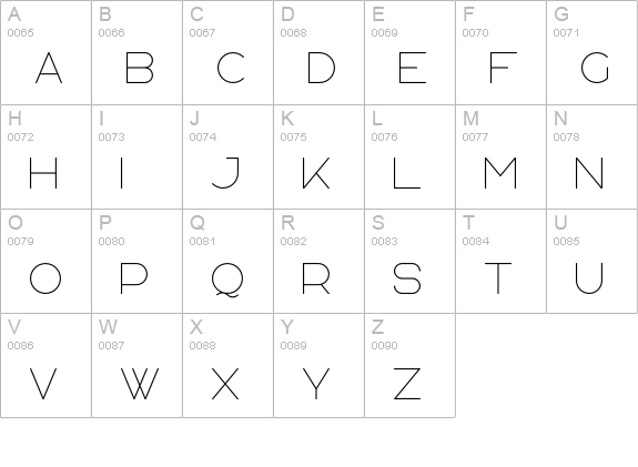 Agelast uppercase A-Z preview