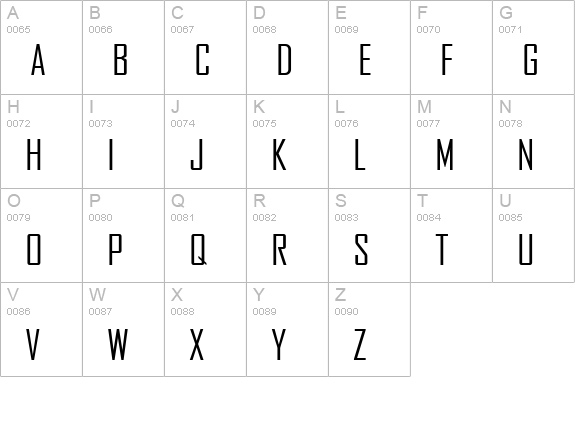 Agency FB uppercase A-Z preview