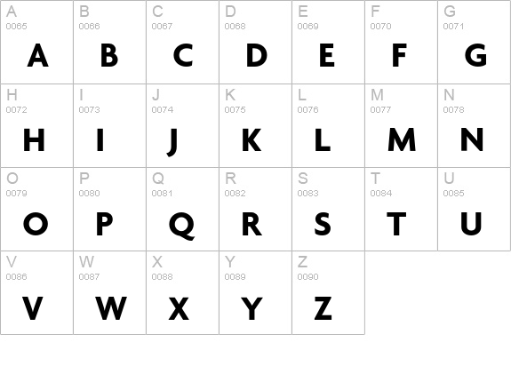 Agenda-Bold uppercase A-Z preview