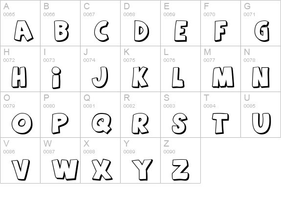Agent Orange uppercase A-Z preview