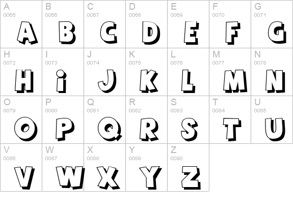 Agent Red uppercase A-Z preview