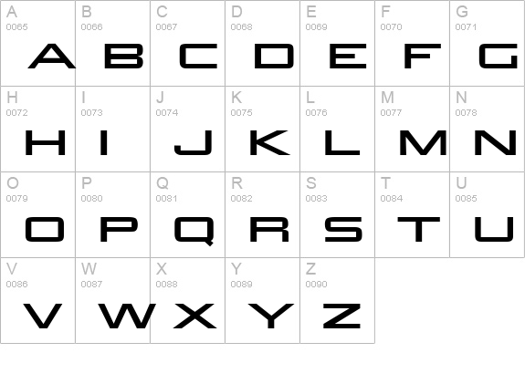 AggieURWTNor uppercase A-Z preview