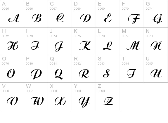 Agnes-Bold uppercase A-Z preview