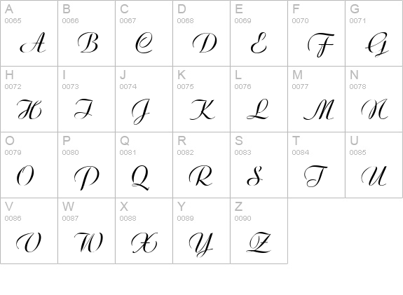 Agnes-Regular uppercase A-Z preview