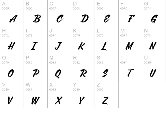 Agneya uppercase A-Z preview