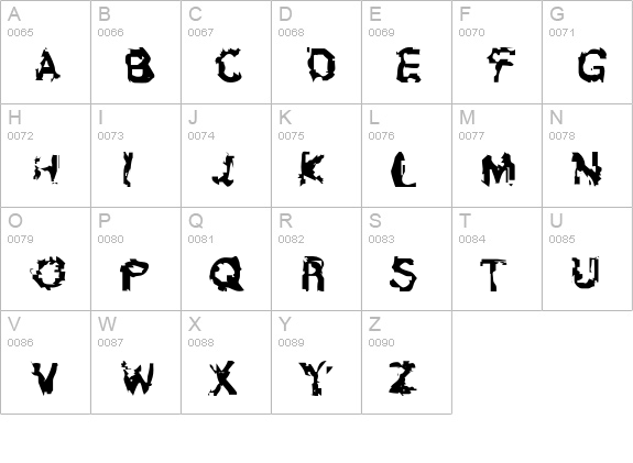 Agressiva uppercase A-Z preview