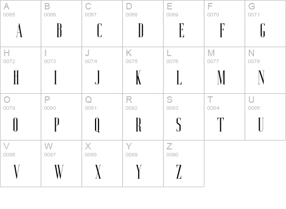 aguero serif uppercase A-Z preview