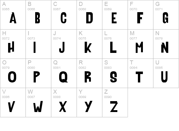 AHDN uppercase A-Z preview
