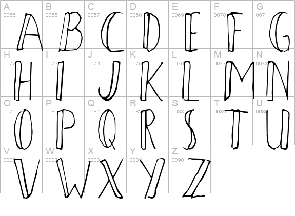Ahnberg uppercase A-Z preview