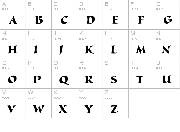 AIAlexia uppercase A-Z preview