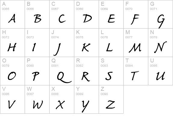 AIBouwsmaScript uppercase A-Z preview