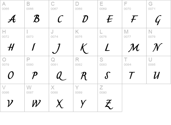 AIBritishWriting uppercase A-Z preview
