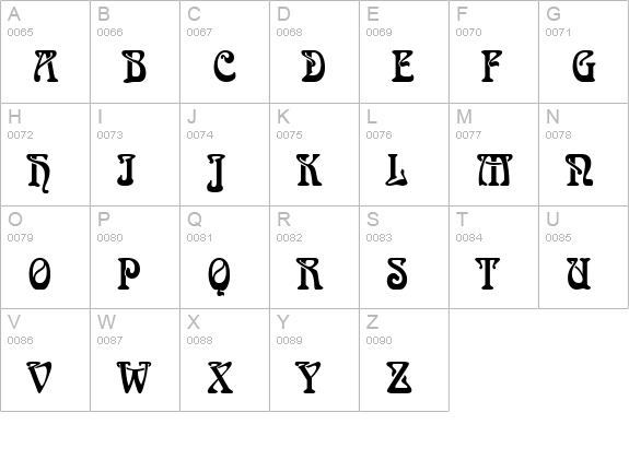 Aidan Normal uppercase A-Z preview