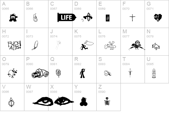 Aiding1 uppercase A-Z preview