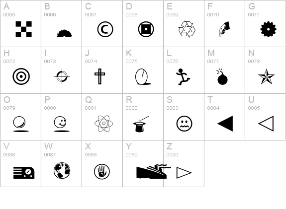 AIEclectic-One uppercase A-Z preview