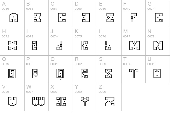AIEclecticTwo uppercase A-Z preview