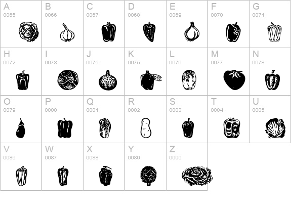AIFruechteOne uppercase A-Z preview