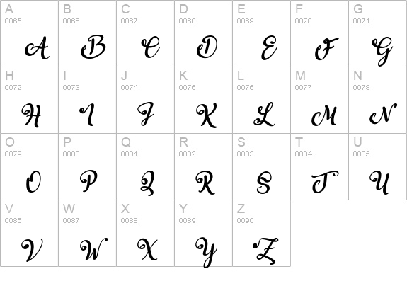 Aikaterine uppercase A-Z preview