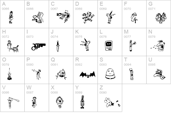 AIMoreHedsTwo uppercase A-Z preview