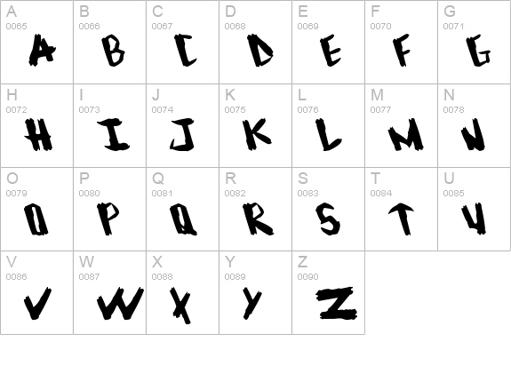 AINHONA uppercase A-Z preview