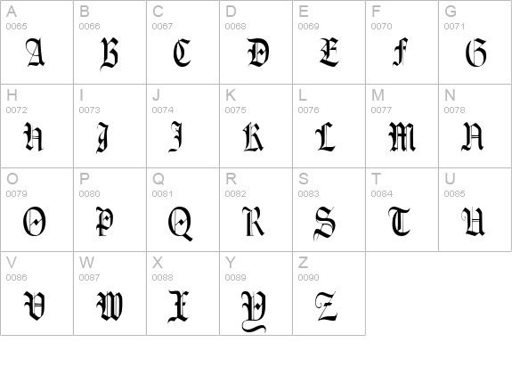 AinsworthSSK uppercase A-Z preview