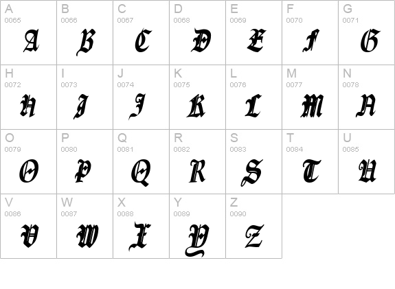AinsworthSSK BoldItalic uppercase A-Z preview