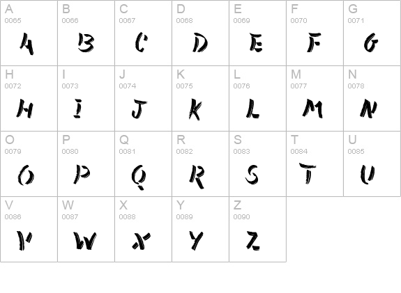 Air Brush uppercase A-Z preview