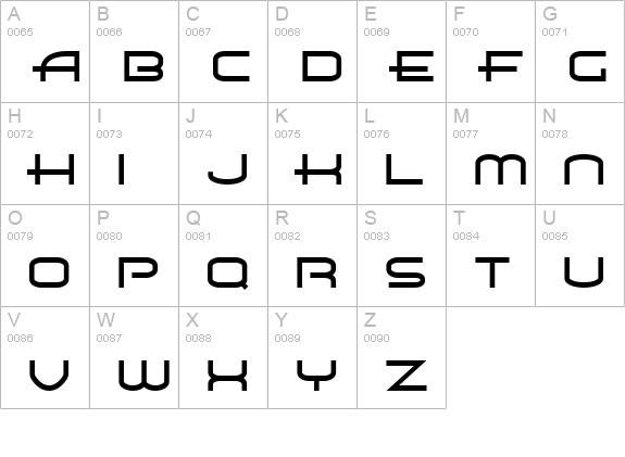 Air Flow BTN uppercase A-Z preview