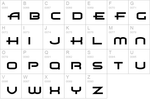 Air Flow BTN Hv uppercase A-Z preview